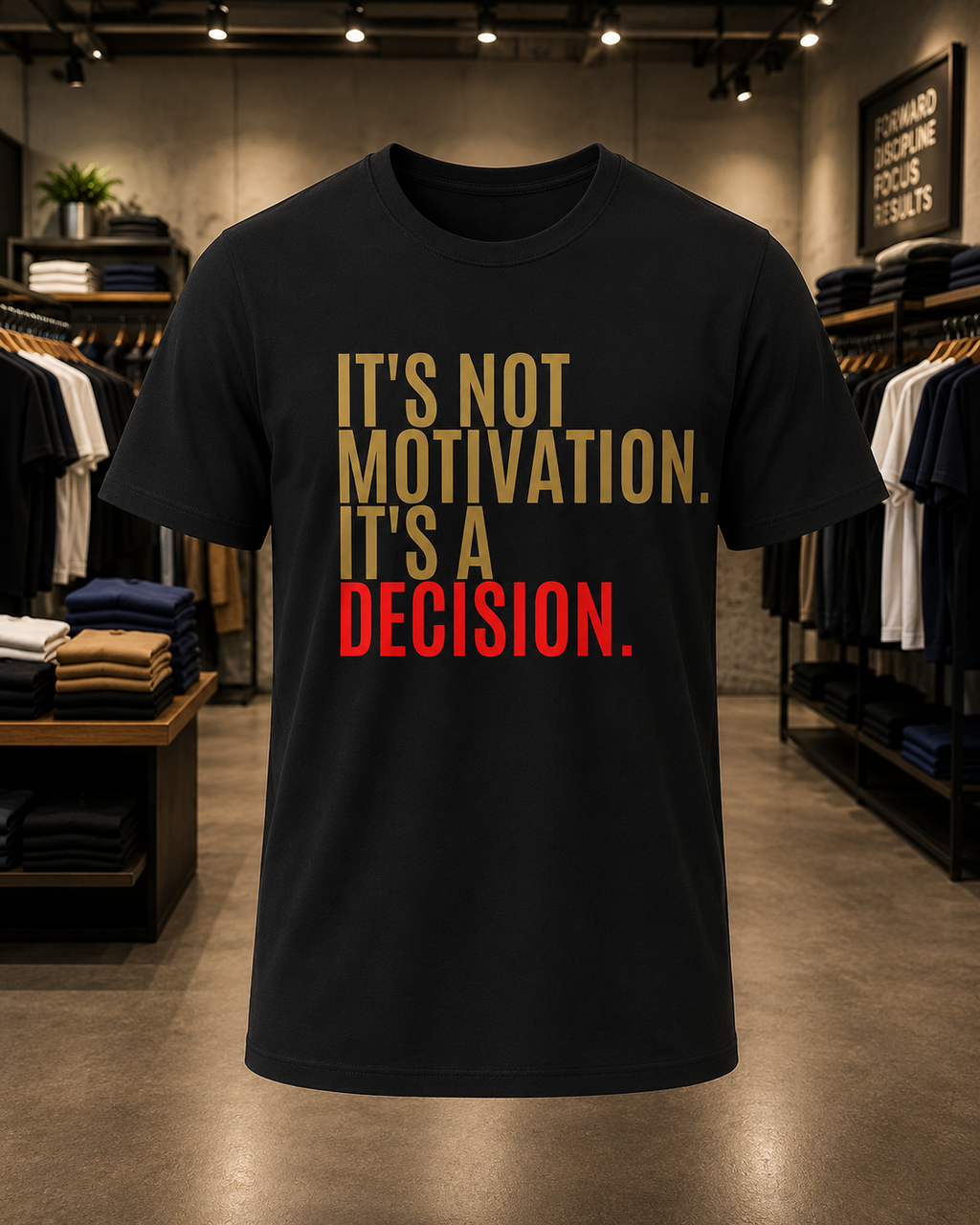 Decision Graphic Tee – It's Not Motivation. It's A Decision.