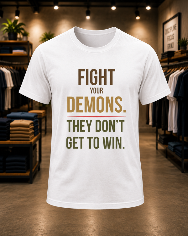 Fight Your Demons Tee | Veteran Resilience Graphic T-Shirt | FLT