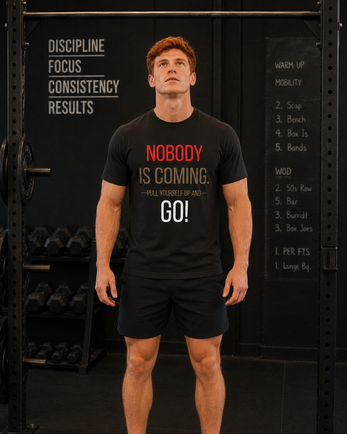 FLT Nobody Is Coming Tee | Pull Yourself Up and GO!