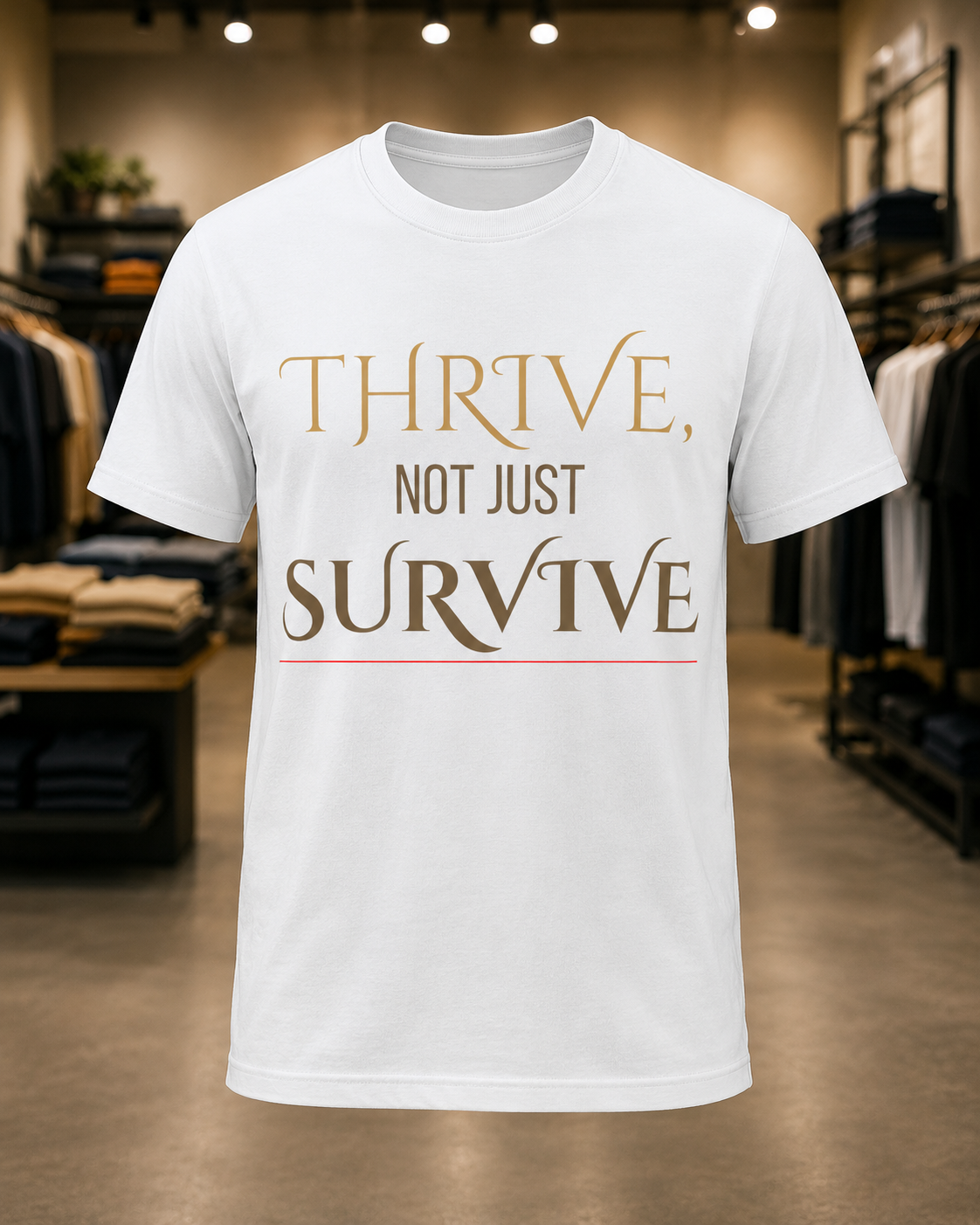 Thrive, Not Just Survive Unisex Cotton Tee